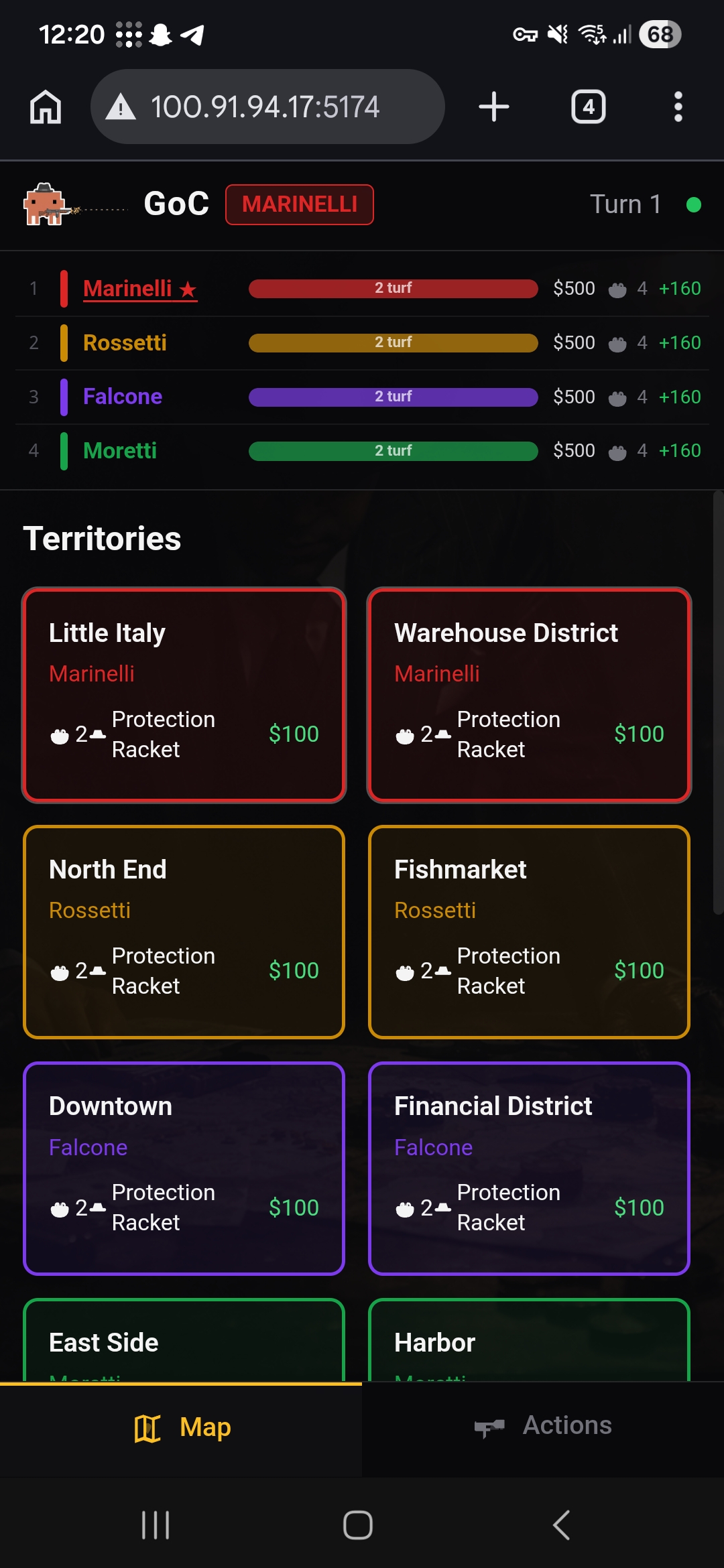 Mobile Territory Map